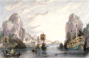 Shi-Mun、またはロックゲート、c.1850 作： Thomas Allom